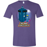 T-Shirts Heather Purple / S Time and Spaceship Men's Semi-Fitted Softstyle