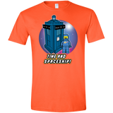 T-Shirts Orange / S Time and Spaceship Men's Semi-Fitted Softstyle