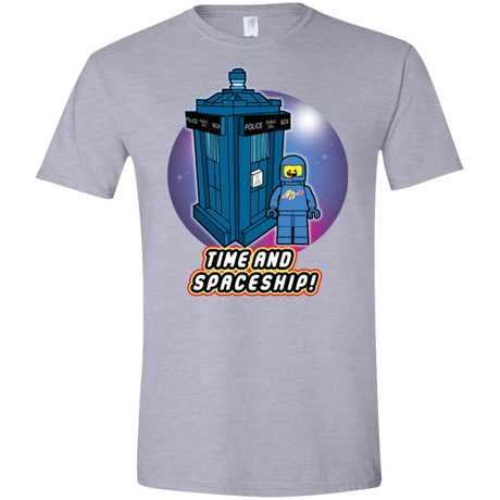 T-Shirts Sport Grey / X-Small Time and Spaceship Men's Semi-Fitted Softstyle