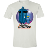 T-Shirts White / X-Small Time and Spaceship Men's Semi-Fitted Softstyle