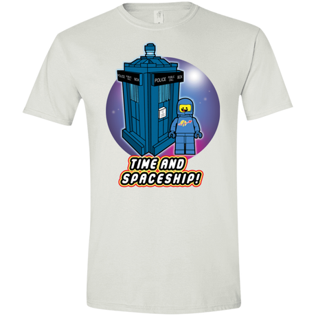 T-Shirts White / X-Small Time and Spaceship Men's Semi-Fitted Softstyle