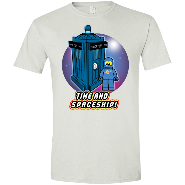 T-Shirts White / X-Small Time and Spaceship Men's Semi-Fitted Softstyle