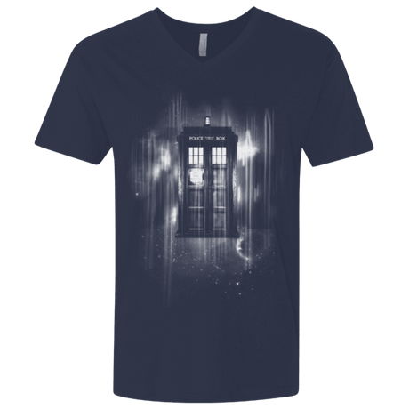 T-Shirts Midnight Navy / X-Small Time blur Men's Premium V-Neck