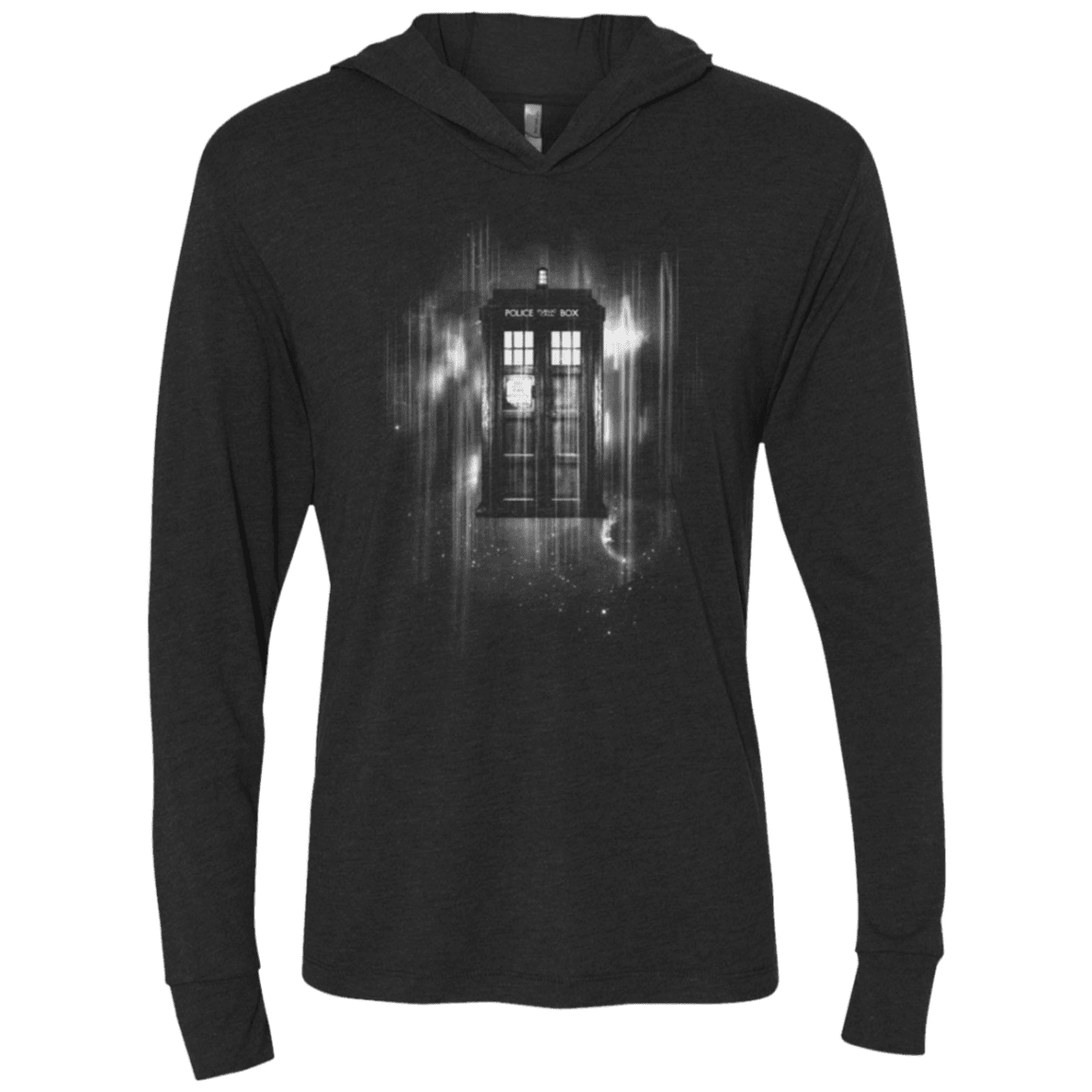 T-Shirts Vintage Black / X-Small Time blur Triblend Long Sleeve Hoodie Tee