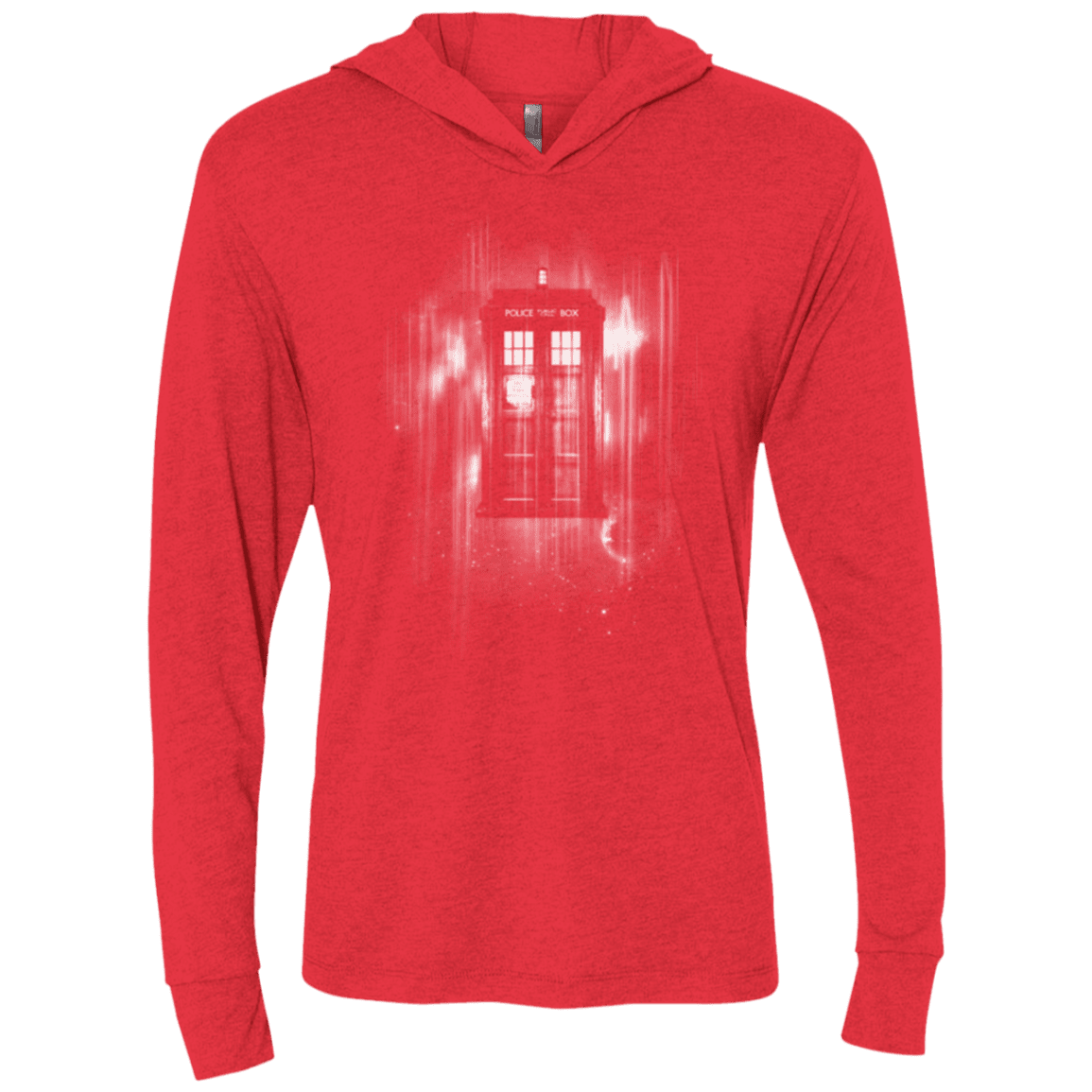 T-Shirts Vintage Red / X-Small Time blur Triblend Long Sleeve Hoodie Tee