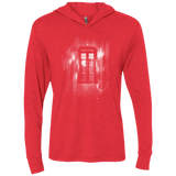 T-Shirts Vintage Red / X-Small Time blur Triblend Long Sleeve Hoodie Tee