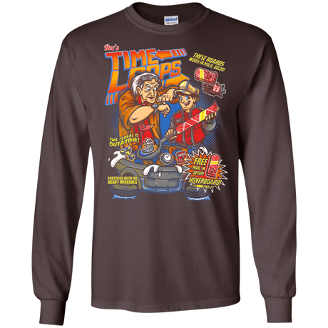 T-Shirts Dark Chocolate / S Time Loops Men's Long Sleeve T-Shirt