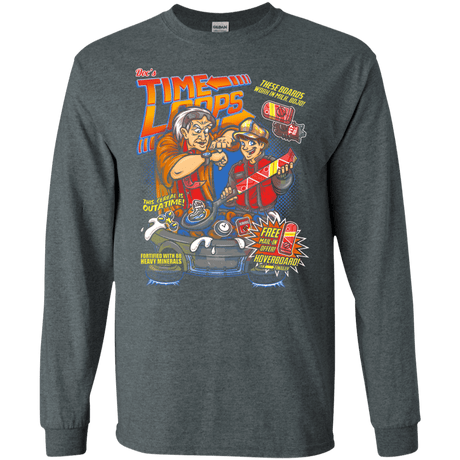 T-Shirts Dark Heather / S Time Loops Men's Long Sleeve T-Shirt