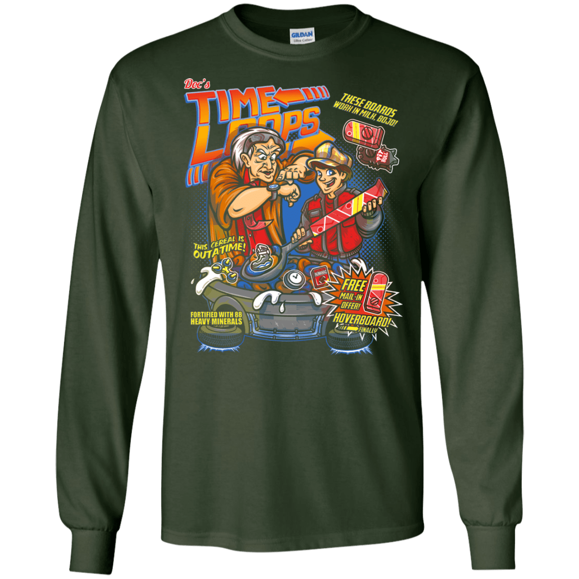 T-Shirts Forest Green / S Time Loops Men's Long Sleeve T-Shirt