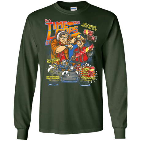 T-Shirts Forest Green / S Time Loops Men's Long Sleeve T-Shirt