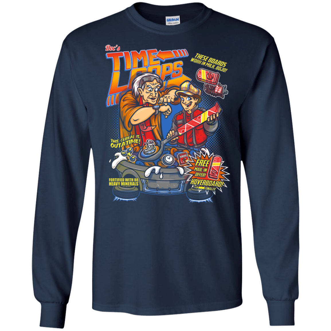 T-Shirts Navy / S Time Loops Men's Long Sleeve T-Shirt