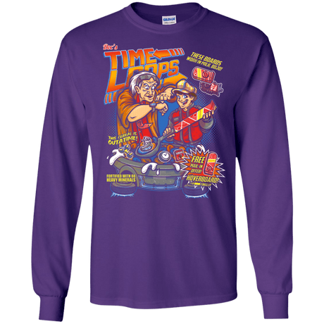 T-Shirts Purple / S Time Loops Men's Long Sleeve T-Shirt