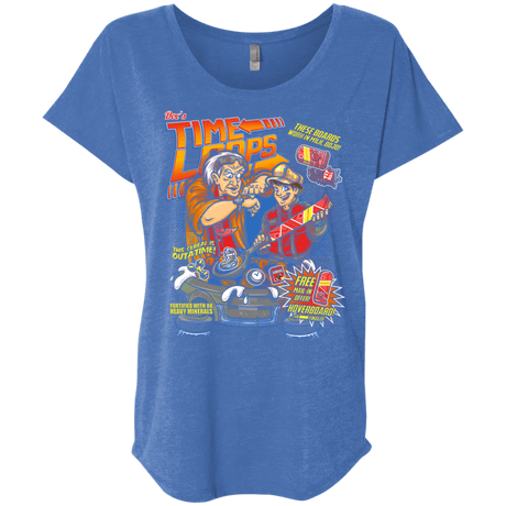 T-Shirts Vintage Royal / X-Small Time Loops Triblend Dolman Sleeve