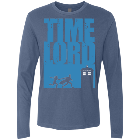 T-Shirts Indigo / Small Time Lord Allons-y! Men's Premium Long Sleeve