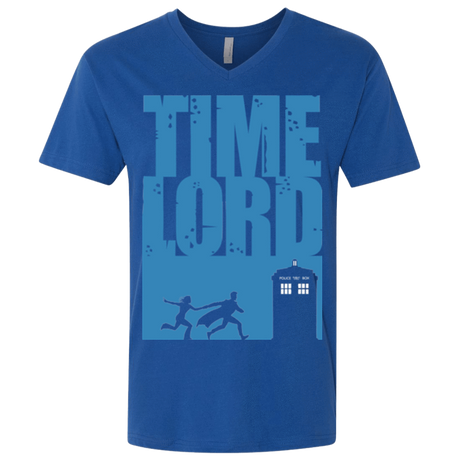 T-Shirts Royal / X-Small Time Lord Allons-y! Men's Premium V-Neck