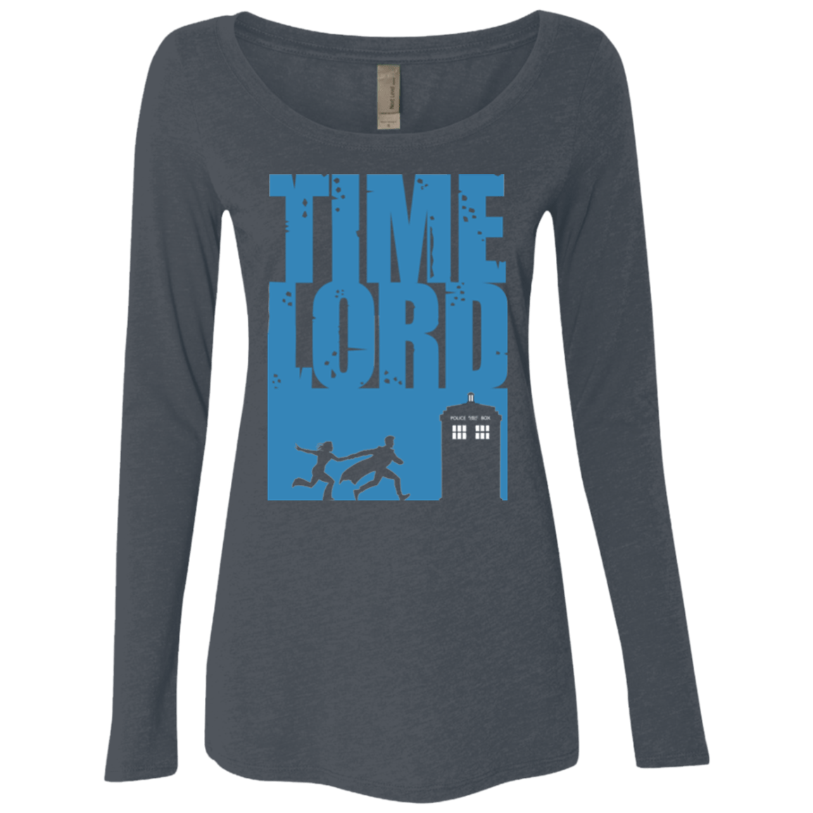 T-Shirts Vintage Navy / Small Time Lord Allons-y! Women's Triblend Long Sleeve Shirt