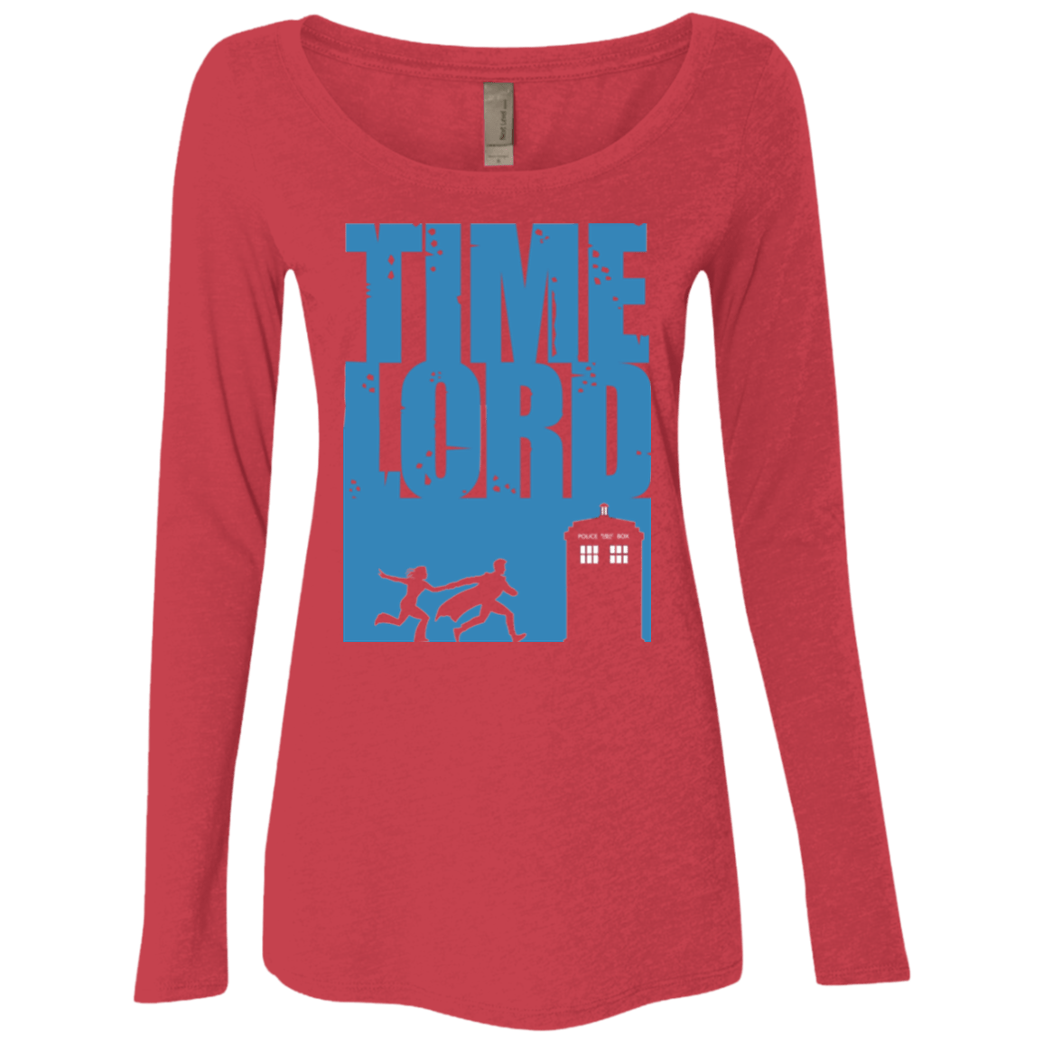 T-Shirts Vintage Red / Small Time Lord Allons-y! Women's Triblend Long Sleeve Shirt