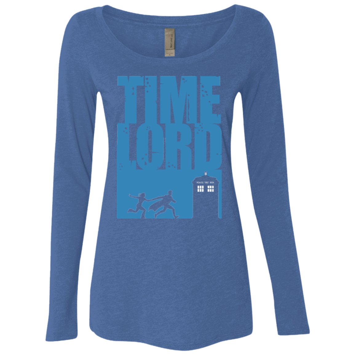 T-Shirts Vintage Royal / Small Time Lord Allons-y! Women's Triblend Long Sleeve Shirt