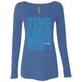 T-Shirts Vintage Royal / Small Time Lord Allons-y! Women's Triblend Long Sleeve Shirt