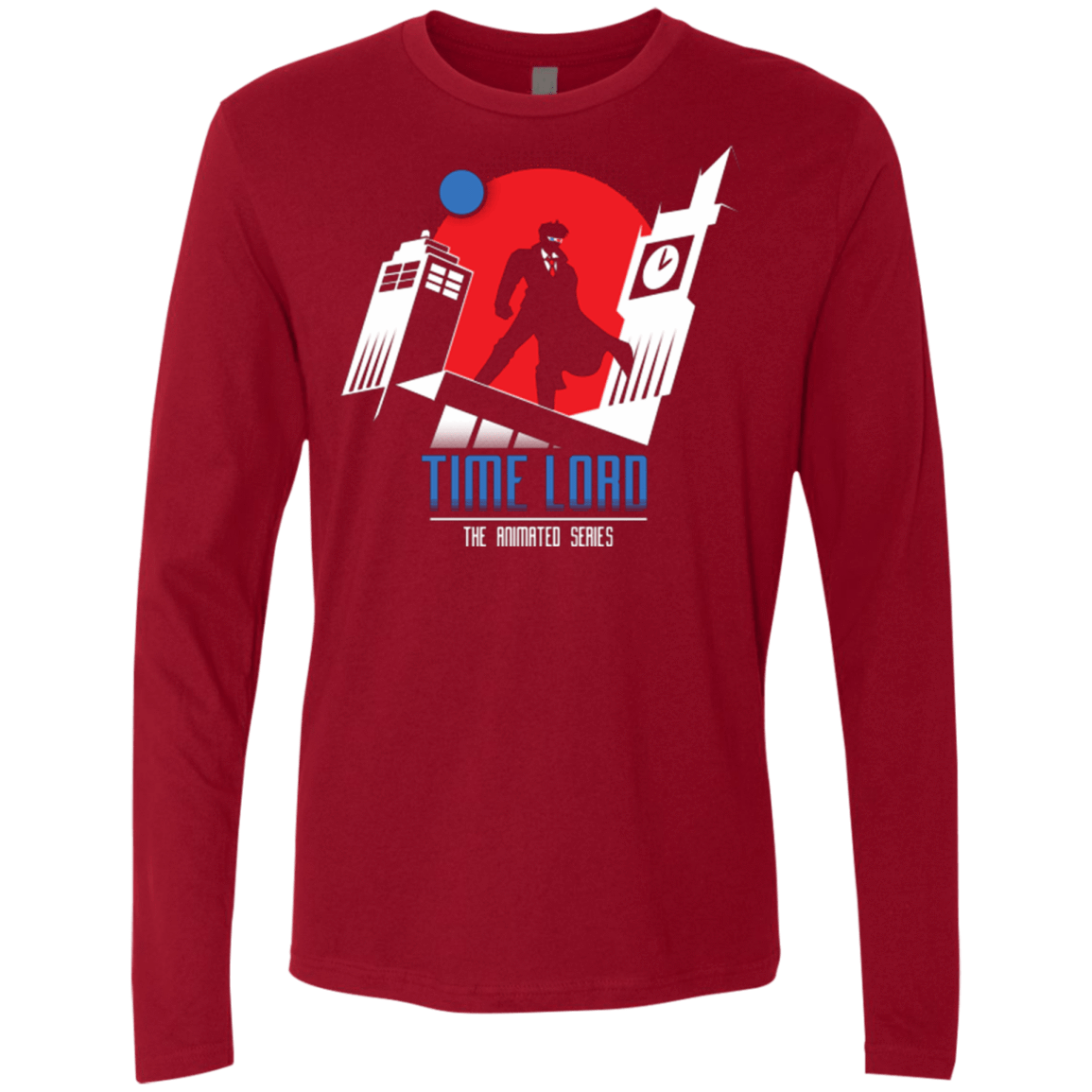 T-Shirts Cardinal / Small Time Lord Animated Series Men's Premium Long Sleeve