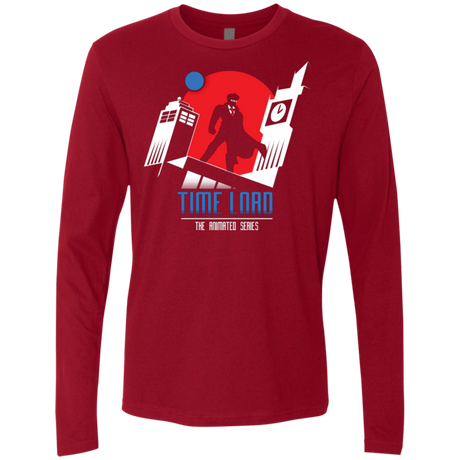 T-Shirts Cardinal / Small Time Lord Animated Series Men's Premium Long Sleeve