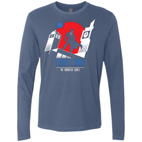 T-Shirts Indigo / Small Time Lord Animated Series Men's Premium Long Sleeve