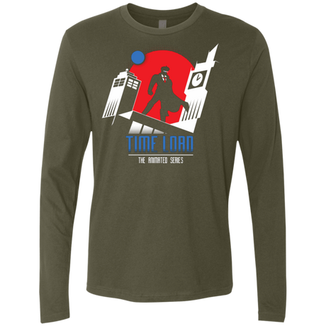 T-Shirts Military Green / Small Time Lord Animated Series Men's Premium Long Sleeve