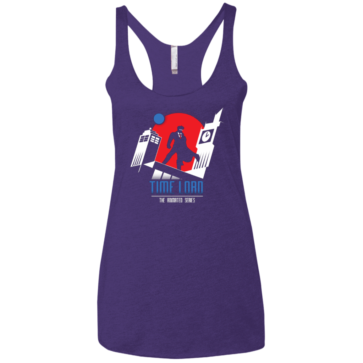 T-Shirts Purple / X-Small Time Lord Animated Series Women's Triblend Racerback Tank