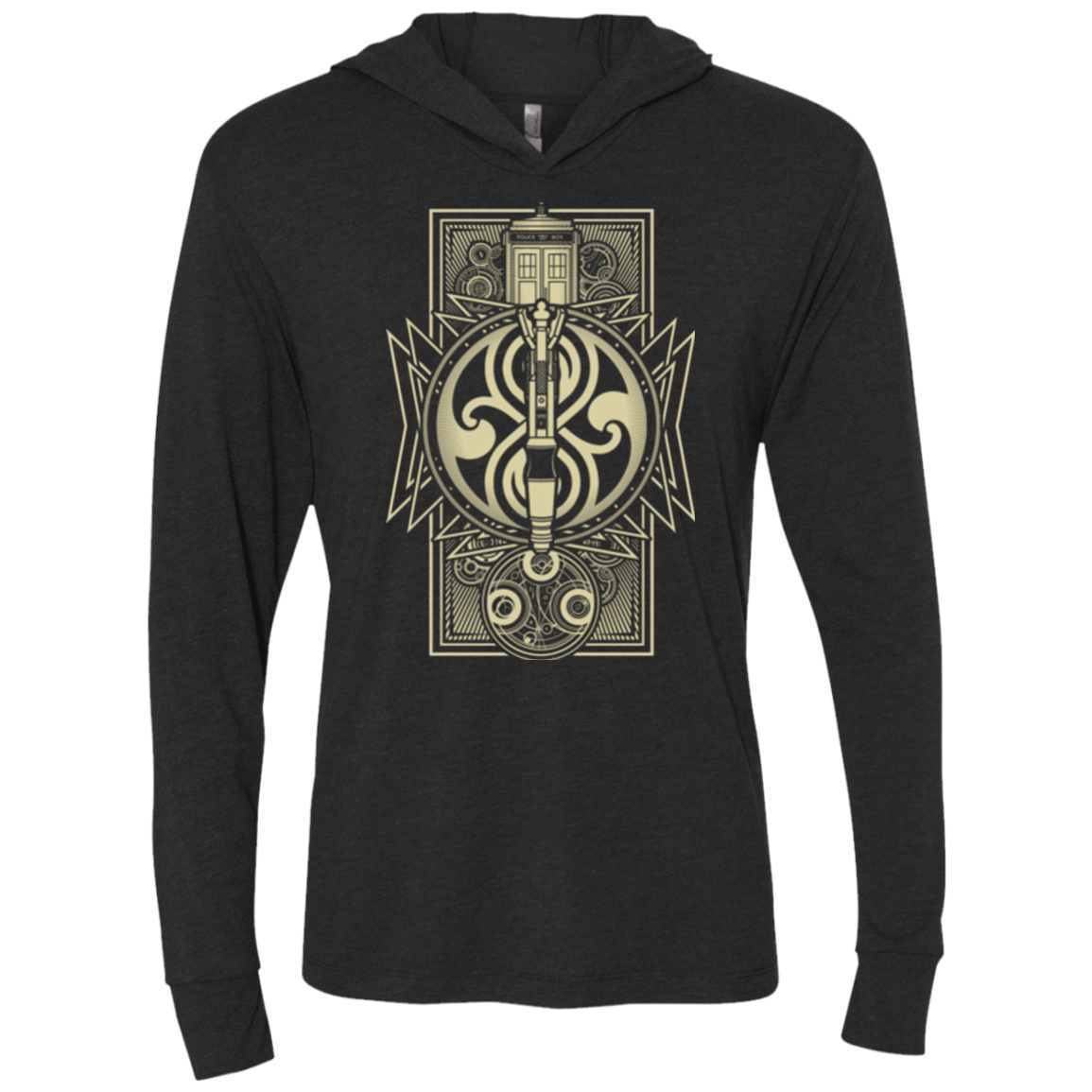 T-Shirts Vintage Black / X-Small Time Lord Association Triblend Long Sleeve Hoodie Tee