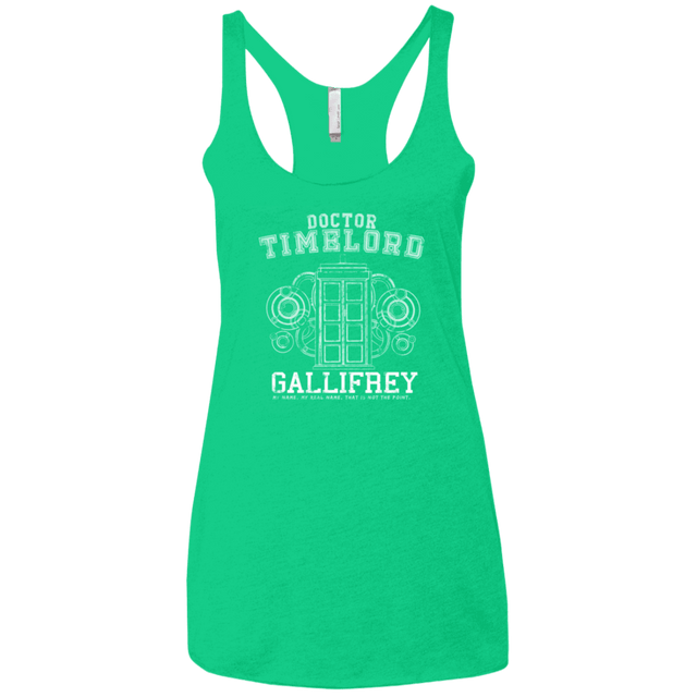 T-Shirts Envy / X-Small Time Lord Women's Triblend Racerback Tank