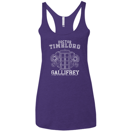 T-Shirts Purple / X-Small Time Lord Women's Triblend Racerback Tank