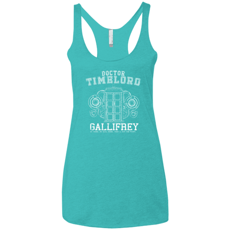 T-Shirts Tahiti Blue / X-Small Time Lord Women's Triblend Racerback Tank