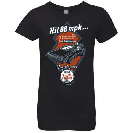 T-Shirts Black / YXS Time Machine Car Girls Premium T-Shirt