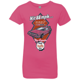 T-Shirts Hot Pink / YXS Time Machine Car Girls Premium T-Shirt