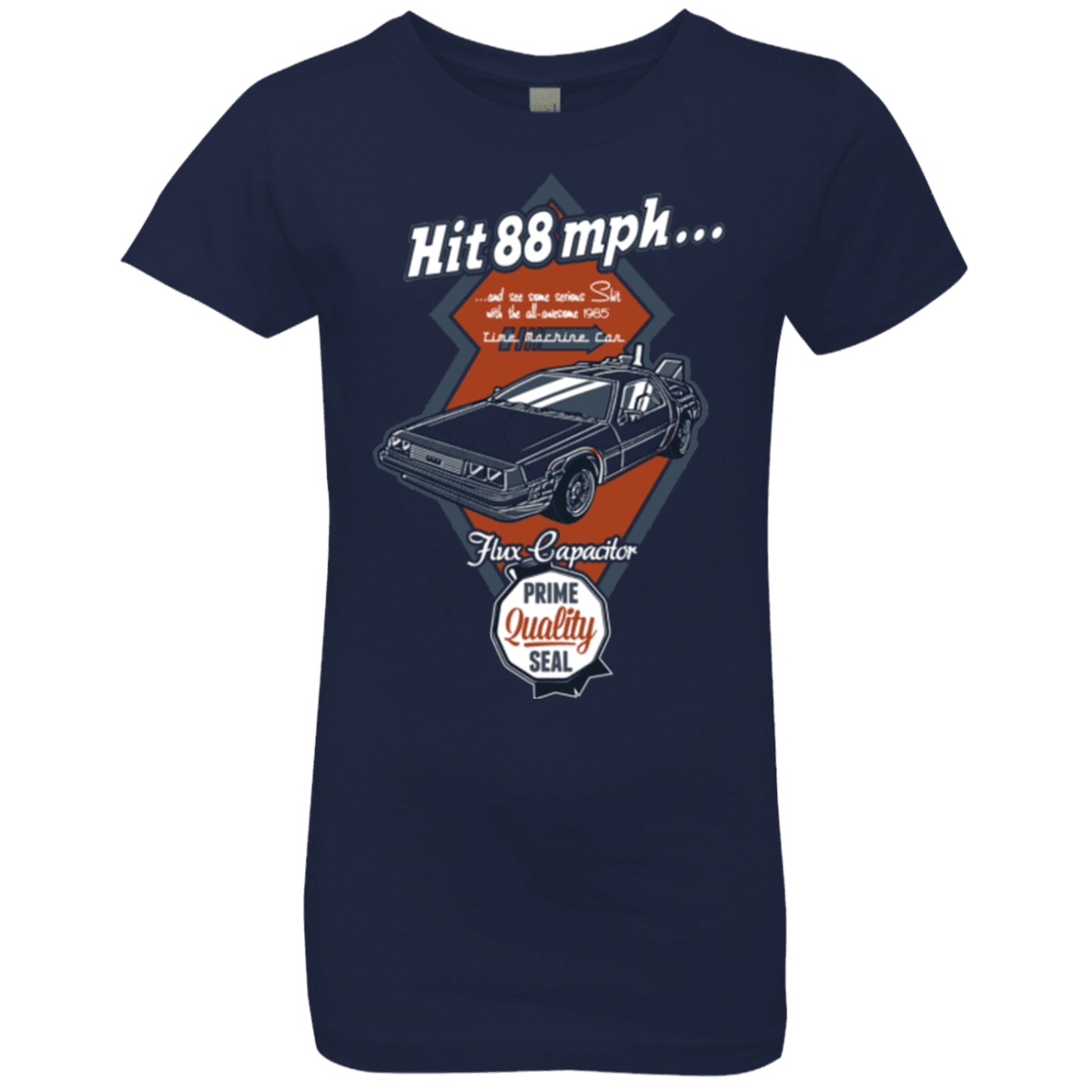 T-Shirts Midnight Navy / YXS Time Machine Car Girls Premium T-Shirt