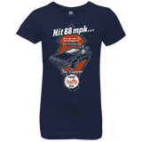 T-Shirts Midnight Navy / YXS Time Machine Car Girls Premium T-Shirt