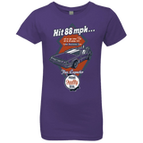 T-Shirts Purple Rush / YXS Time Machine Car Girls Premium T-Shirt