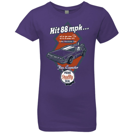 T-Shirts Purple Rush / YXS Time Machine Car Girls Premium T-Shirt