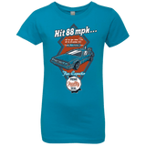 T-Shirts Turquoise / YXS Time Machine Car Girls Premium T-Shirt