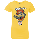 T-Shirts Vibrant Yellow / YXS Time Machine Car Girls Premium T-Shirt