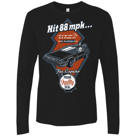 T-Shirts Black / Small Time Machine Car Men's Premium Long Sleeve