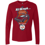 T-Shirts Cardinal / Small Time Machine Car Men's Premium Long Sleeve