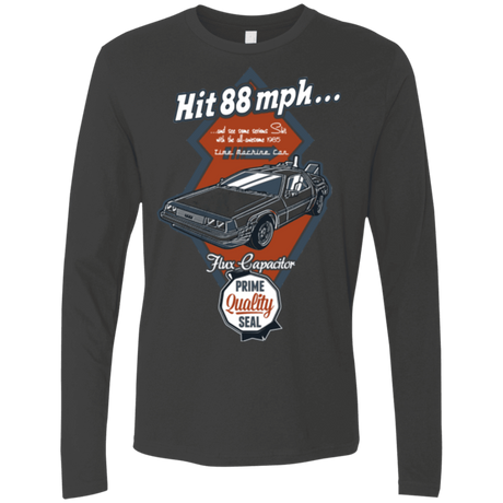 T-Shirts Heavy Metal / Small Time Machine Car Men's Premium Long Sleeve