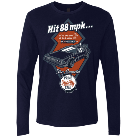 T-Shirts Midnight Navy / Small Time Machine Car Men's Premium Long Sleeve