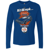 T-Shirts Royal / Small Time Machine Car Men's Premium Long Sleeve