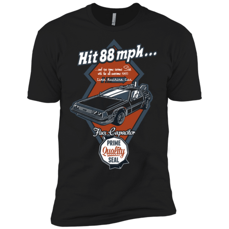 T-Shirts Black / X-Small Time Machine Car Men's Premium T-Shirt