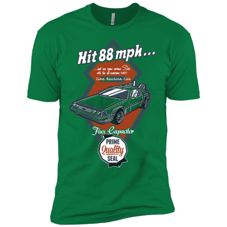 T-Shirts Kelly Green / X-Small Time Machine Car Men's Premium T-Shirt