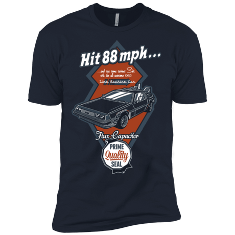 T-Shirts Midnight Navy / X-Small Time Machine Car Men's Premium T-Shirt