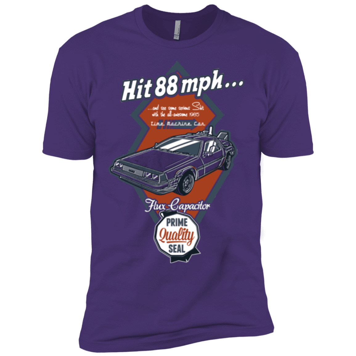 T-Shirts Purple / X-Small Time Machine Car Men's Premium T-Shirt