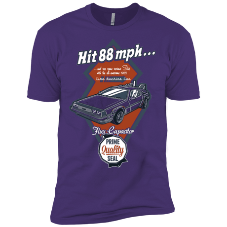 T-Shirts Purple / X-Small Time Machine Car Men's Premium T-Shirt